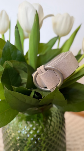 CEINTURE VELOURS BEIGE