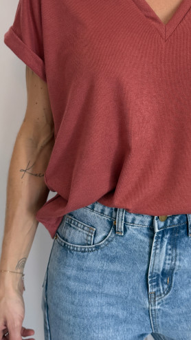 T-SHIRT LILI TERRACOTA