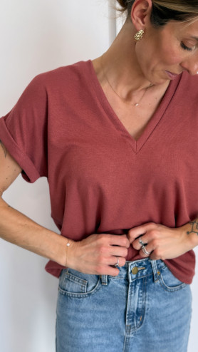 T-SHIRT LILI TERRACOTA