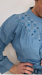 CHEMISE TED BLEU