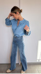 CHEMISE TED BLEU