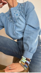 CHEMISE TED BLEU