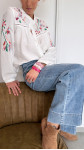 BLOUSE CHERRY ( FLEUR BLANCHE )