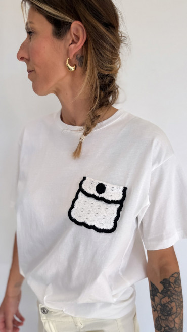 T-SHIRT POKI BLANC