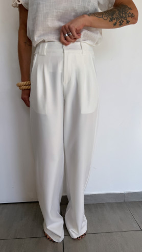 PANTALON ALBANE BLANC