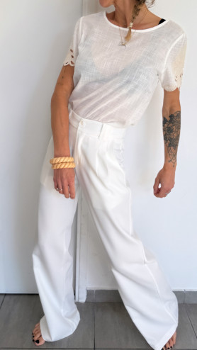 PANTALON ALBANE BLANC