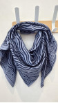 FOULARD ZEBRE BLEU