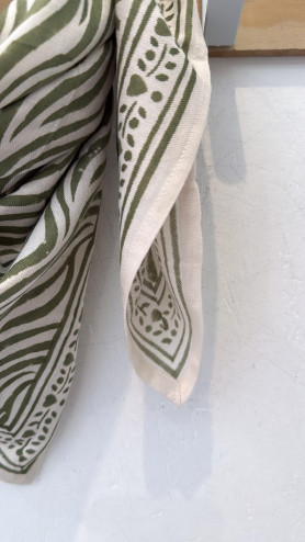 FOULARD ZEBRE KAKI