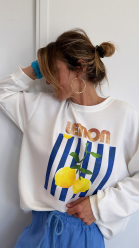 SWEAT LEMON BLANC