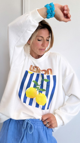 SWEAT LEMON BLANC