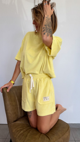 SHORT ÉPONGE JAUNE