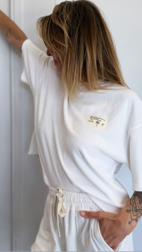 SWEAT ÉPONGE BLANC