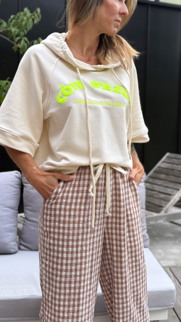 SWEAT COTE D'AZUR ÉCRU
