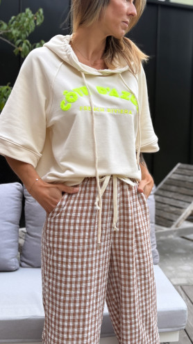 SWEAT COTE D'AZUR ÉCRU