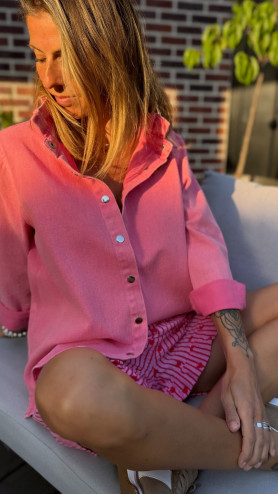 SUR CHEMISE POUM ROUGE