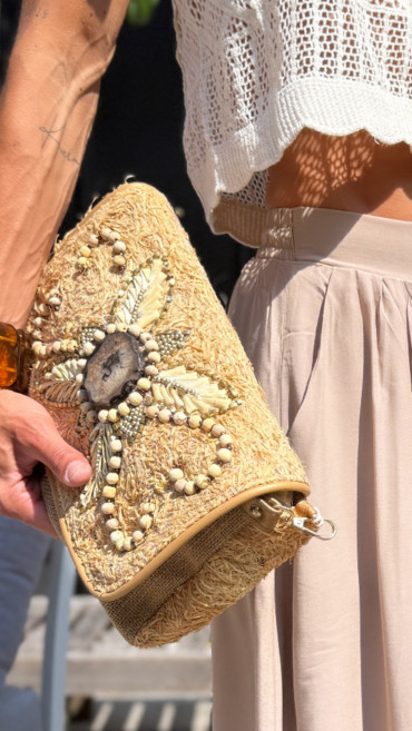 SAC À MAIN INDII ÉCRU