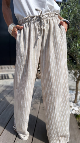 PANTALON OLIVE RAYÉ
