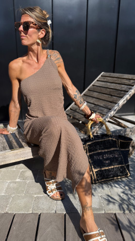ROBE ZITI TAUPE