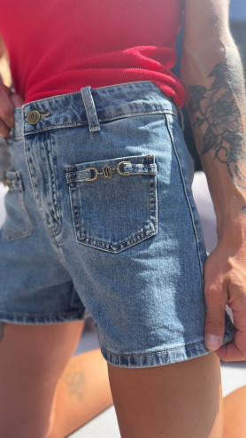 SHORT SERGE JEANS