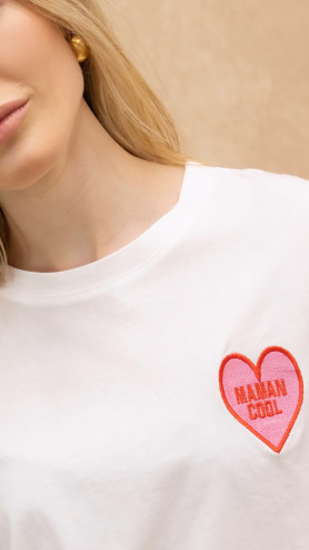 T-SHIRT MAMAN COOL BLANC