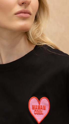 T-SHIRT MAMAN COOL NOIR
