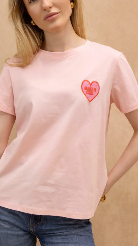 T-SHIRT MAMAN COOL ROSE
