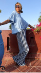PANTALON MÉNARA RAYURES