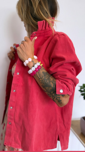 SUR CHEMISE POUM ROUGE