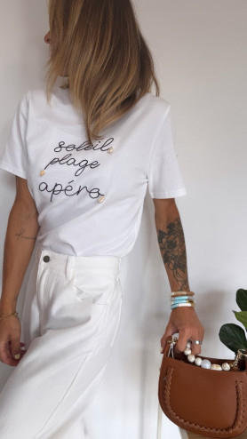 T-SHIRT SOLEIL, PLAGE, APÉRO