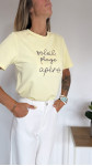 T-SHIRT SOLEIL, PLAGE, APÉRO JAUNE