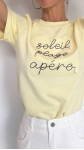 T-SHIRT SOLEIL, PLAGE, APÉRO JAUNE