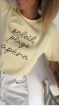 T-SHIRT SOLEIL, PLAGE, APÉRO JAUNE