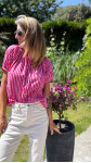 CHEMISE OTA ROSE RAYURES