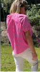 CHEMISE OTA ROSE RAYURES