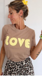 T-SHIRT LOVE TAUPE