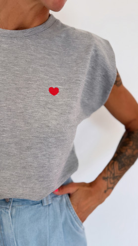 TOP PAULETTE GRIS