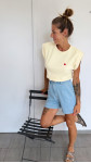 TOP PAULETTE JAUNE