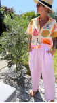 PANTALON  SOLINE LIN LILA