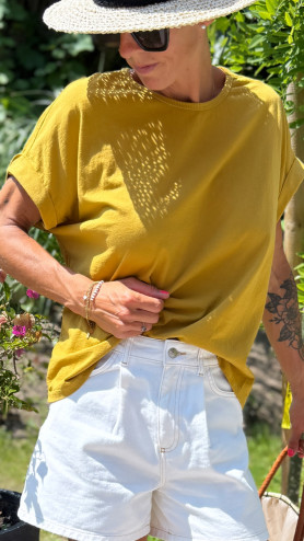 T-SHIRT GRACE MOUTARDE