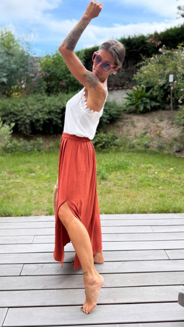JUPE CONSTANCE TERRACOTTA