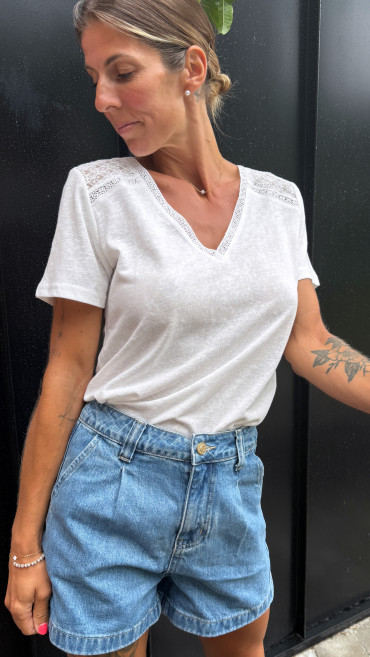 T-SHIRT JULIETTE BLANC