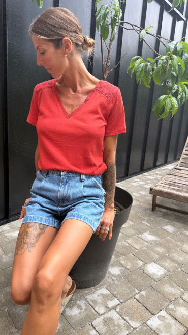 T-SHIRT JULIETTE TERRACOTTA
