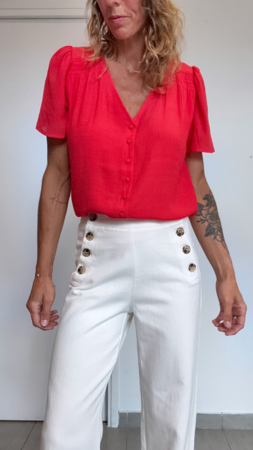 BLOUSE MILÉNA CORAIL