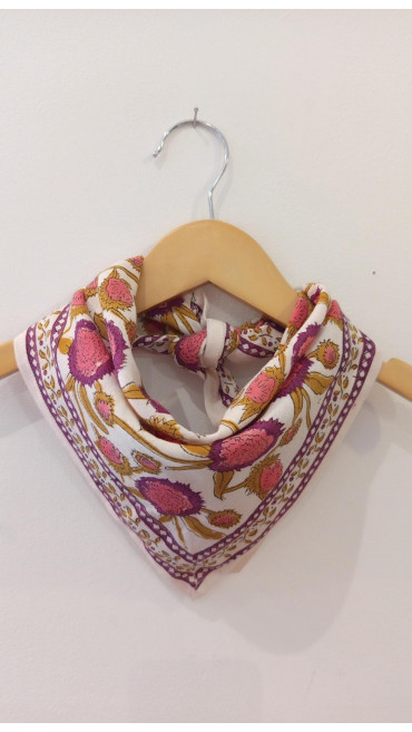 FOULARD PM PINK PONDICHERY