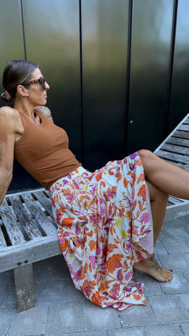 JUPE YSEULT ORANGE