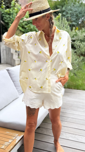 CHEMISE MANI JAUNE