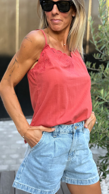 DEBARDEUR CAMILLE TERRACOTTA