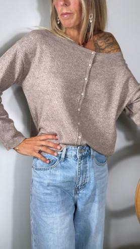 PULL LÉON BEIGE