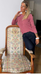 PULL NAËL VIEUX ROSE
