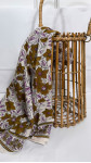 FOULARD LUREX VIOLET ET CAMEL